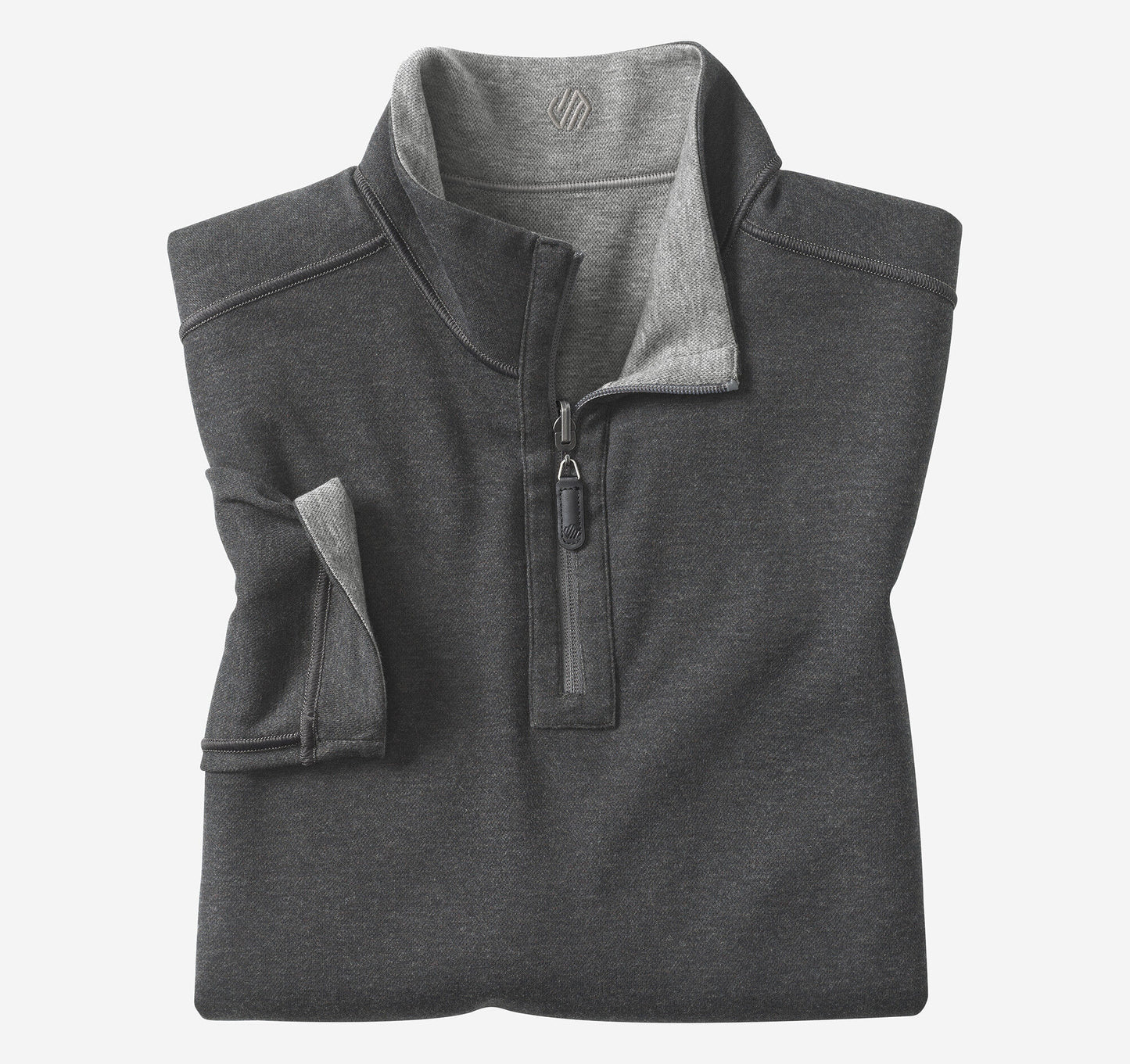 Johnston Murphy Men's Icon Reversible Solid Quarter-Zip
