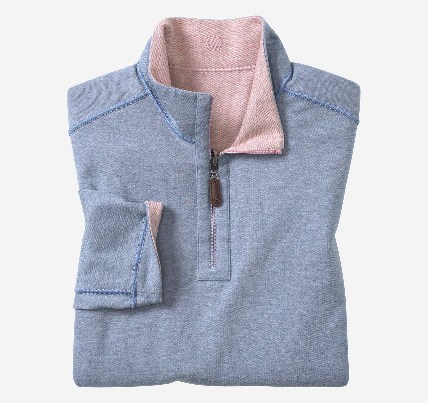 Johnston Murphy Men's Icon Reversible Solid Quarter-Zip
