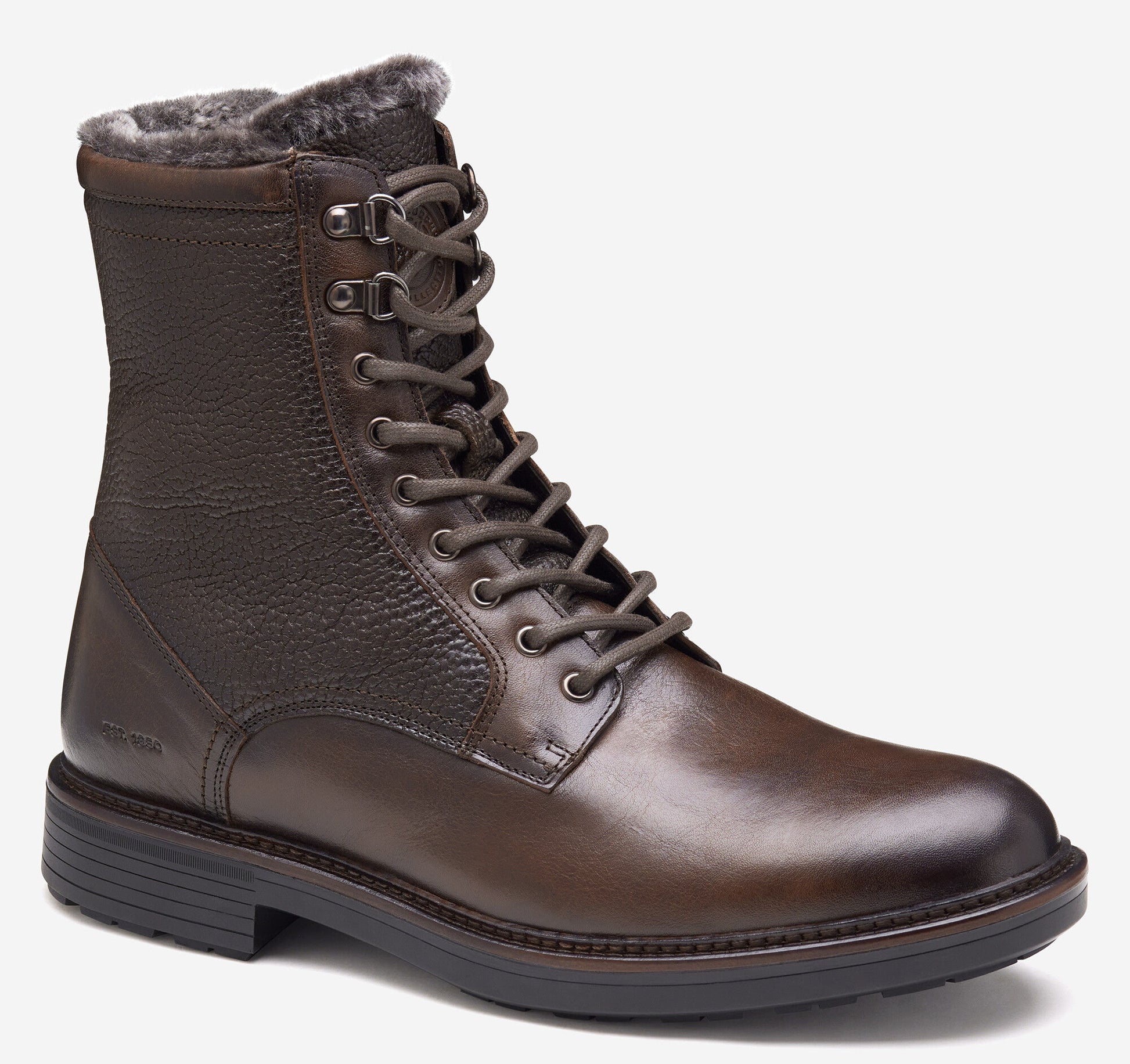 Johnston Murphy Men's Latham Plain Toe Shearling Boot