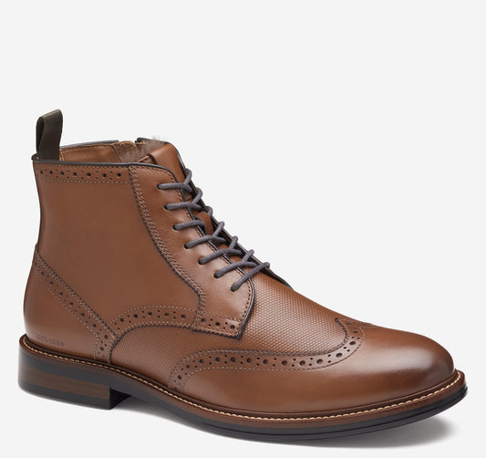 Johnston Murphy Men's XC+™ Durham Embossed Wingtip Shearling Boot