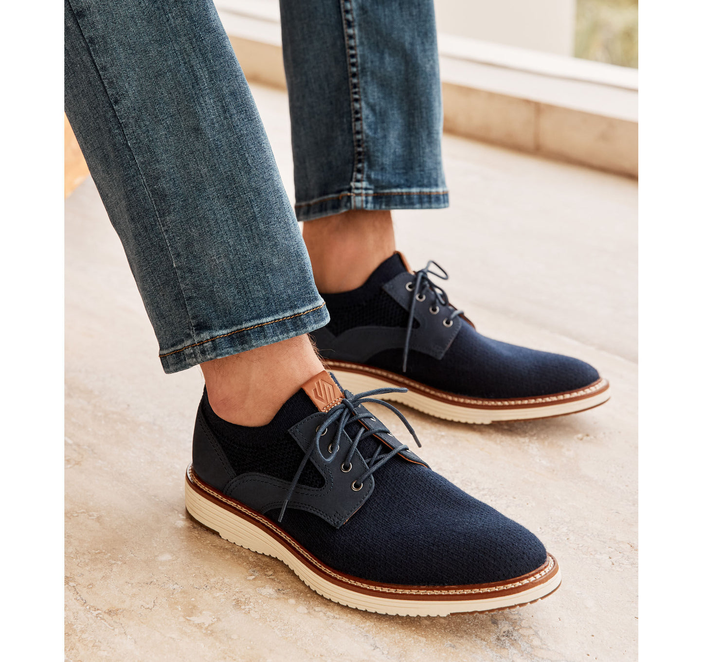 Johnston Murphy Men's Upton Knit Plain Toe