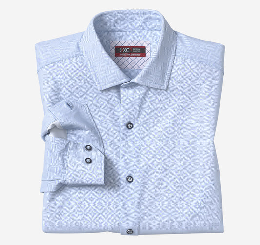 Johnston Murphy Men's XC4® Motion Long-Sleeve Dress Knit Shirt
