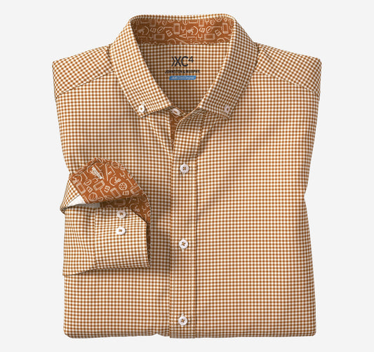 Johnston Murphy Men's Game Day XC4® Long-Sleeve Gingham Shirt
