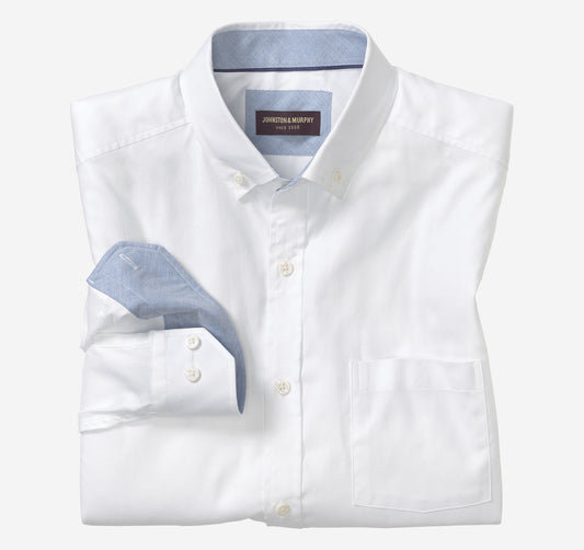 Johnston Murphy Men's Long-Sleeve Oxford Shirt