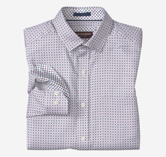 Johnston Murphy Men's Printed Cotton Shirt