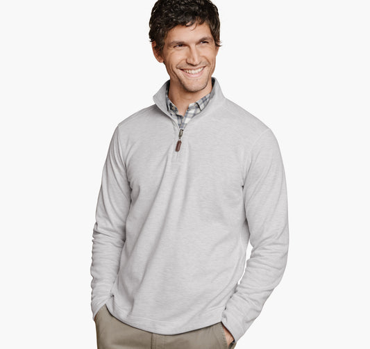 Johnston Murphy Men's Icon Reversible Solid Quarter-Zip