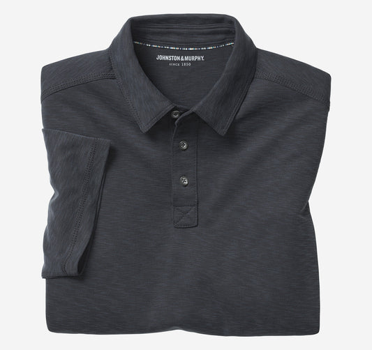 Johnston Murphy Men's Vintage Slub Polo
