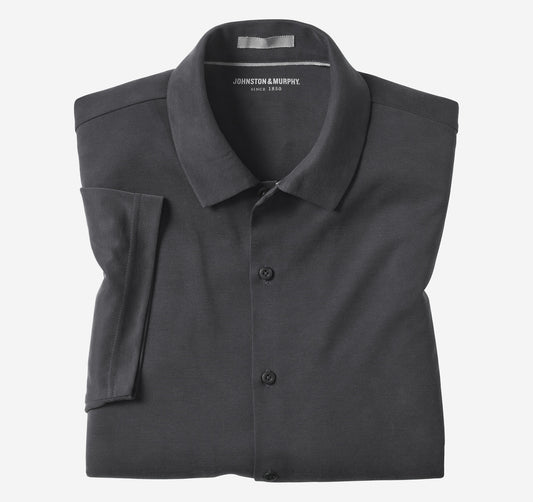Johnston Murphy Men's Vintage Birdseye Button-Front Shirt