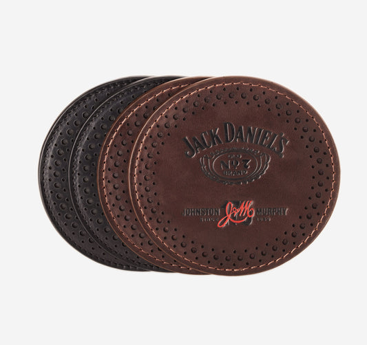 Johnston Murphy Men's Jack Daniel's x JM 175th Leather Coaster Set