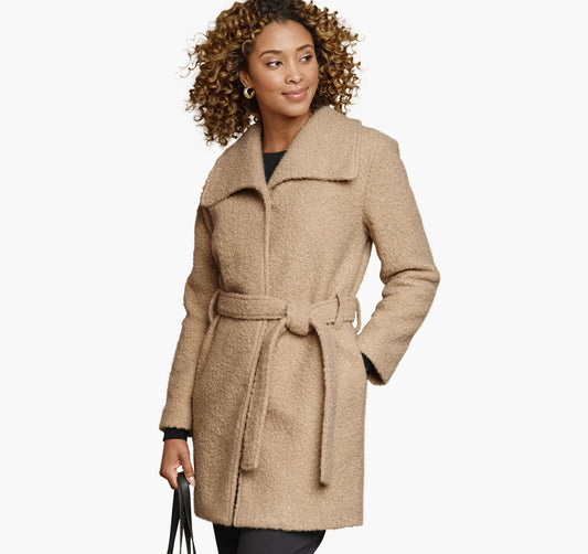 Johnston Murphy Women's Wrap Teddy Coat