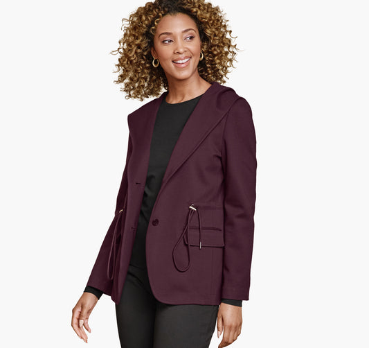 Johnston Murphy Women's XC Flex® Shawl-Collar Blazer with Hood