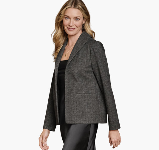 Johnston Murphy Women's Shawl-Collar Knit Blazer