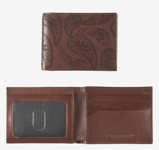 Johnston Murphy Men's Dress Paisley Billfold Wallet