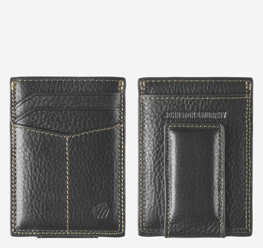 Johnston Murphy Men's Double-Contrast Stitch Front Pocket Wallet