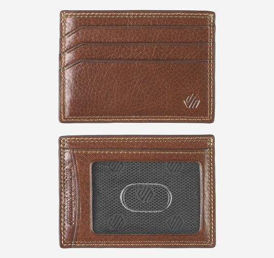 Johnston Murphy Men's Double Contrast Stitch Weekender Card Wallet