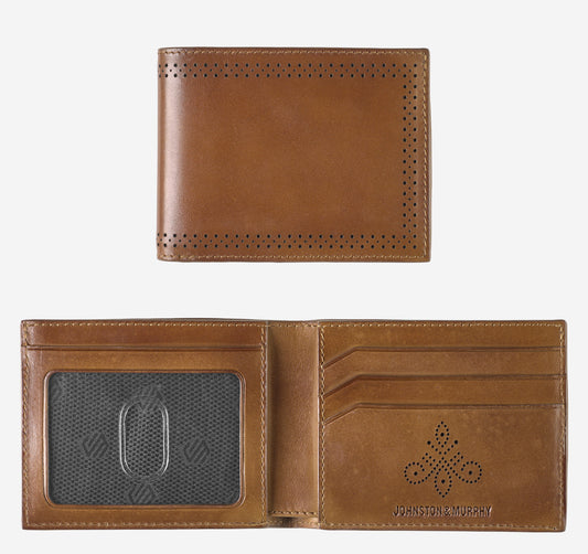 Johnston Murphy Men's Hudson Perforated Billfold