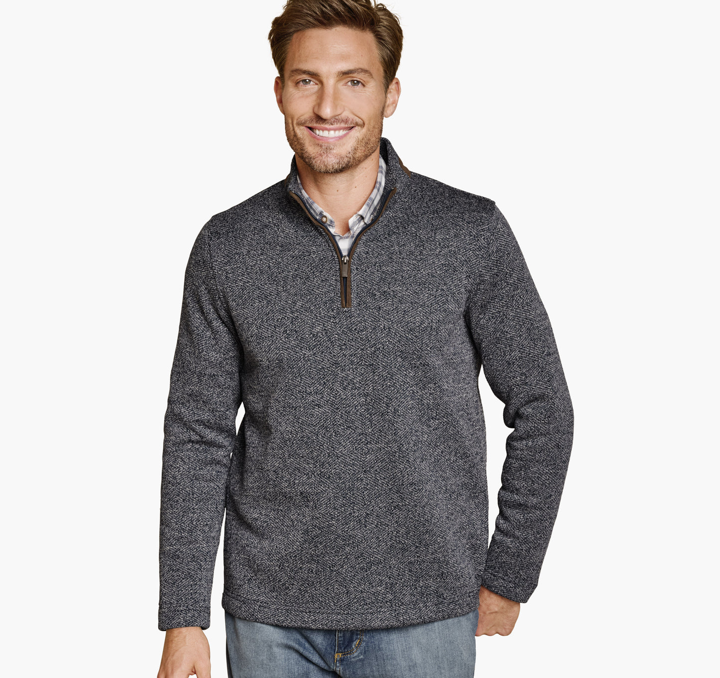 Johnston Murphy Men's Marled Quarter-Zip