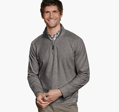 Johnston Murphy Men's Icon Reversible Solid Quarter-Zip