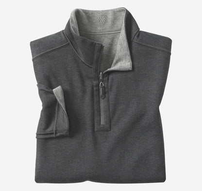 Johnston Murphy Men's Icon Reversible Solid Quarter-Zip