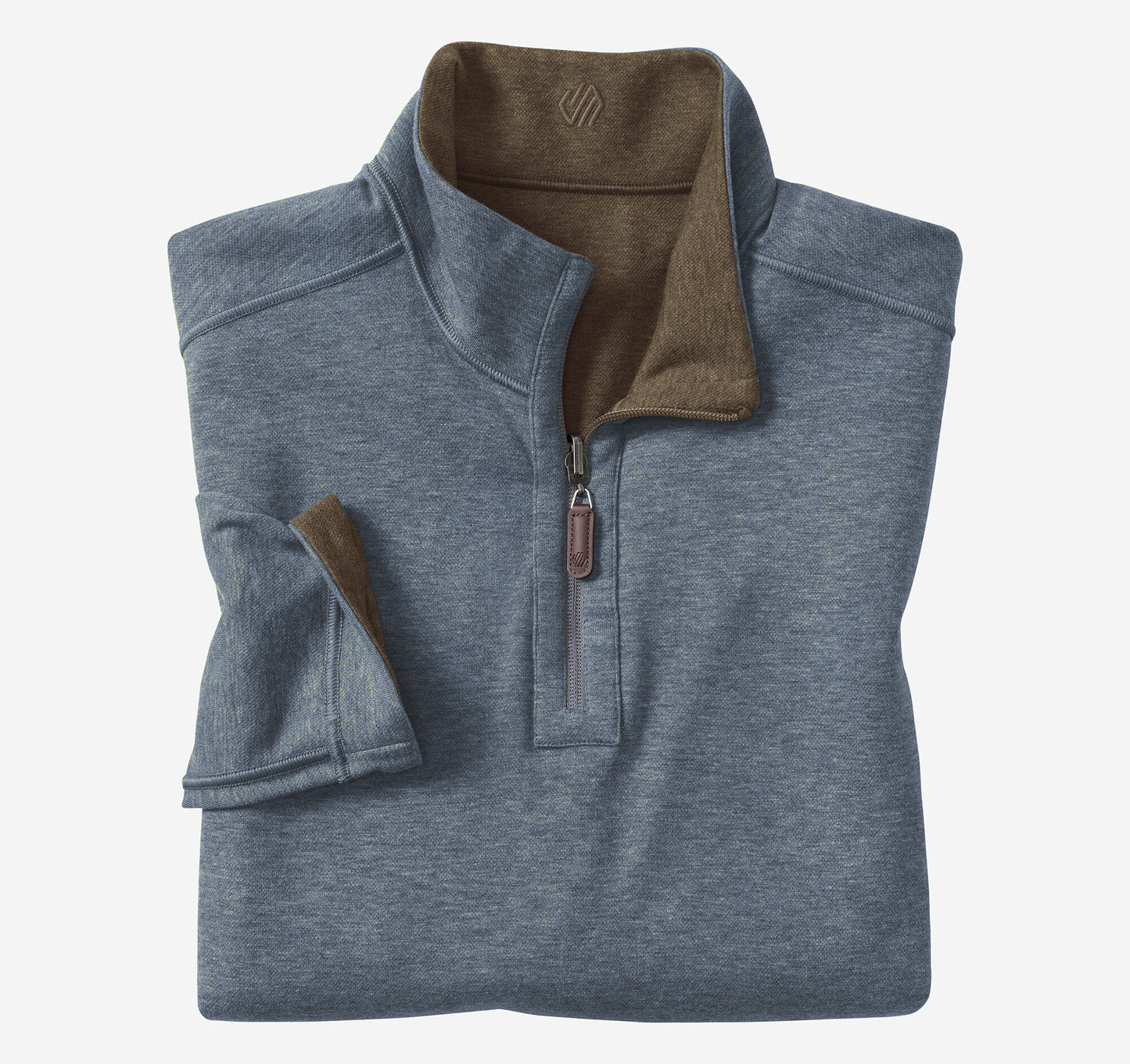 Johnston Murphy Men's Icon Reversible Solid Quarter-Zip