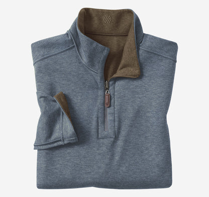 Johnston Murphy Men's Icon Reversible Solid Quarter-Zip