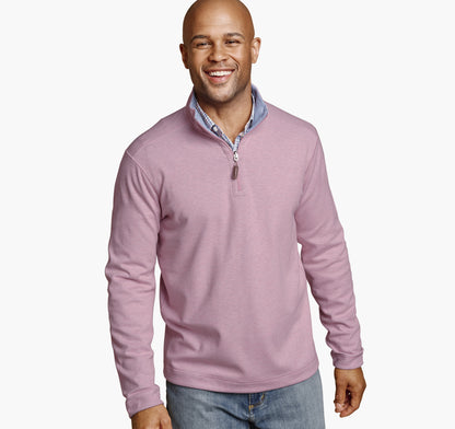 Johnston Murphy Men's Icon Reversible Solid Quarter-Zip