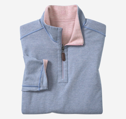 Johnston Murphy Men's Icon Reversible Solid Quarter-Zip