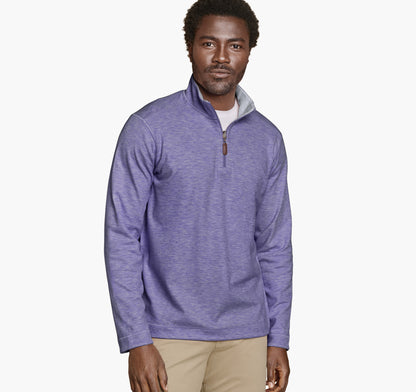 Johnston Murphy Men's Icon Reversible Solid Quarter-Zip