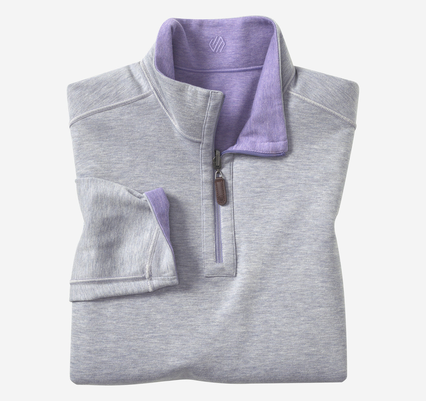 Johnston Murphy Men's Icon Reversible Solid Quarter-Zip