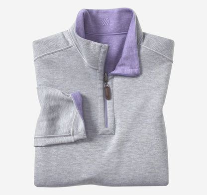 Johnston Murphy Men's Icon Reversible Solid Quarter-Zip