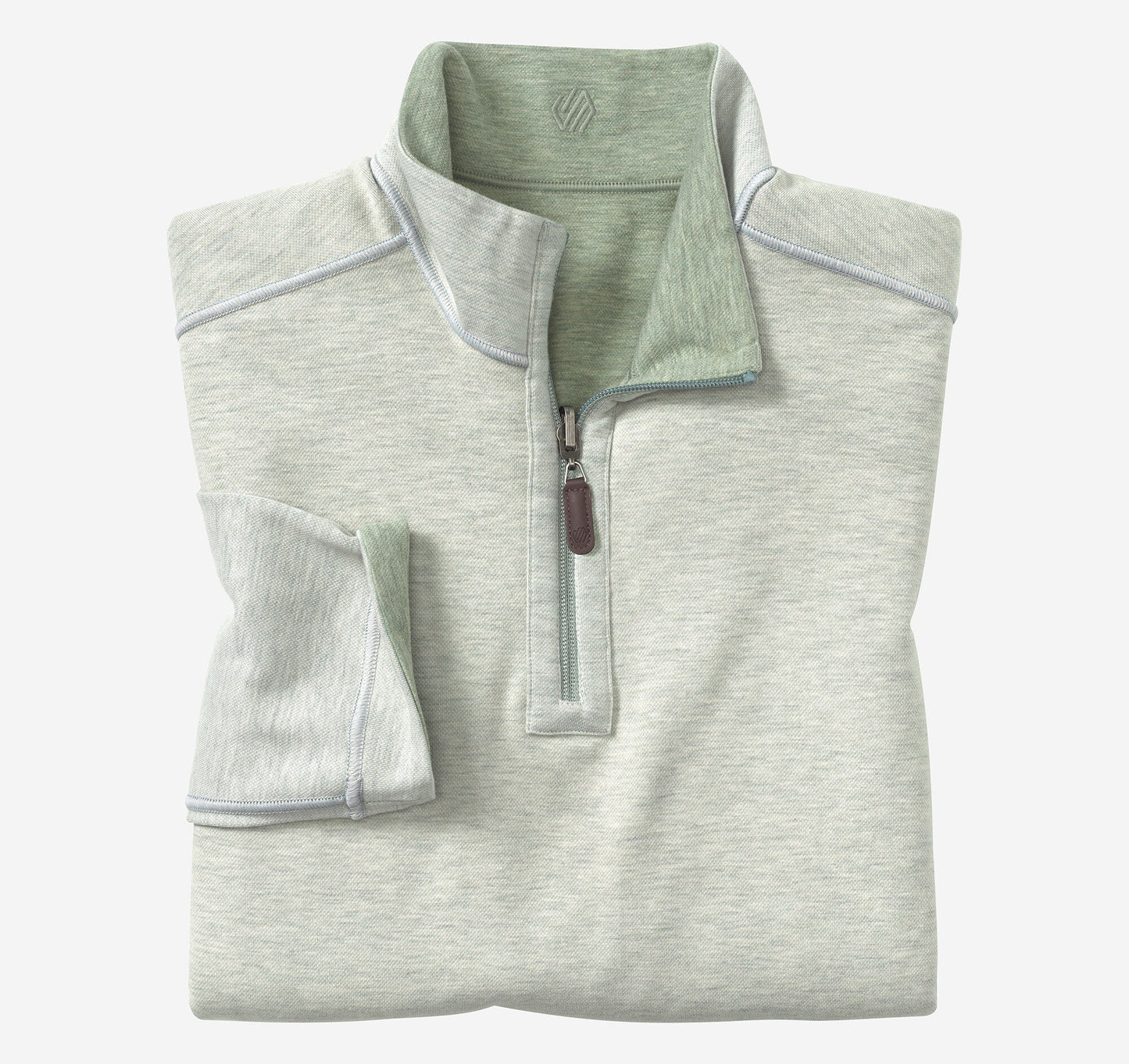 Johnston Murphy Men's Icon Reversible Solid Quarter-Zip