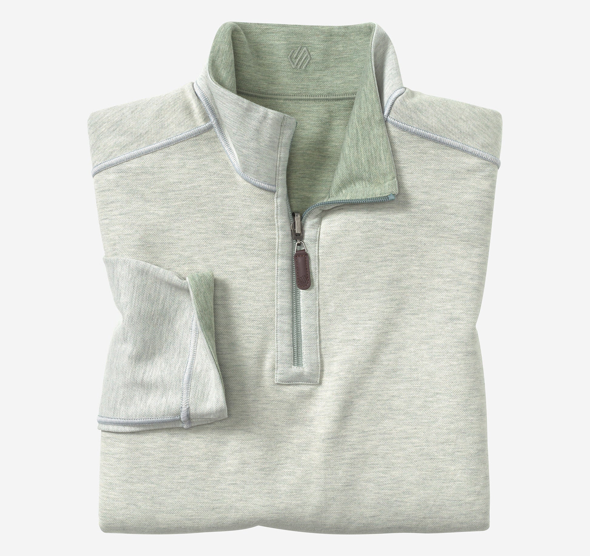 Johnston Murphy Men's Icon Reversible Solid Quarter-Zip