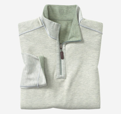 Johnston Murphy Men's Icon Reversible Solid Quarter-Zip
