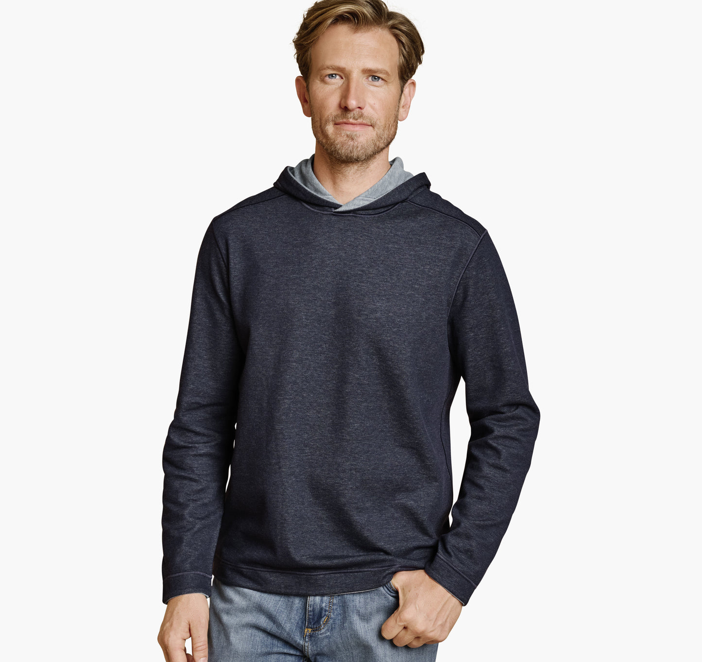 Johnston Murphy Men's Icon Reversible Hooded Pullover