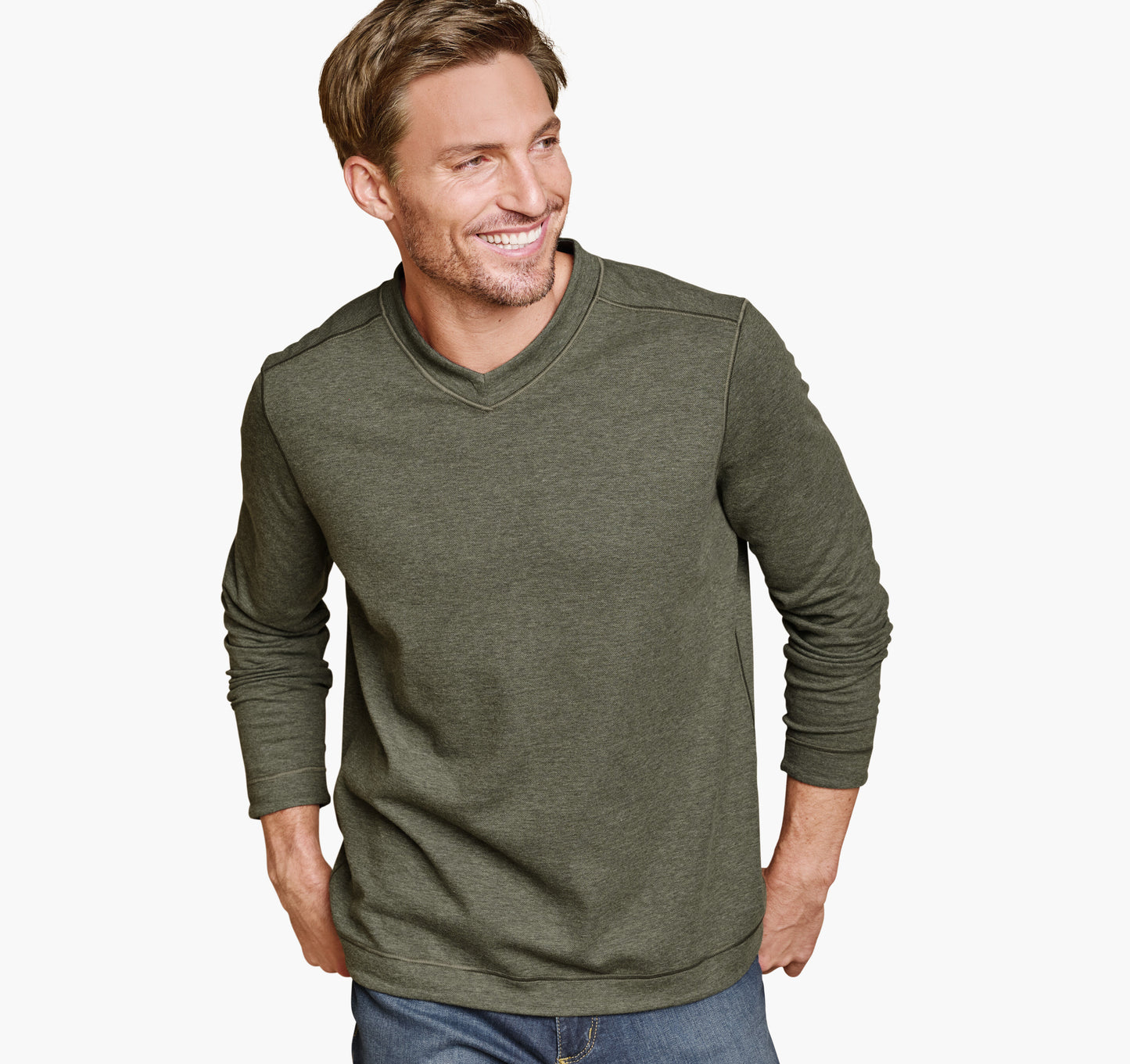 Johnston Murphy Men's Icon Reversible V-Neck Pullover