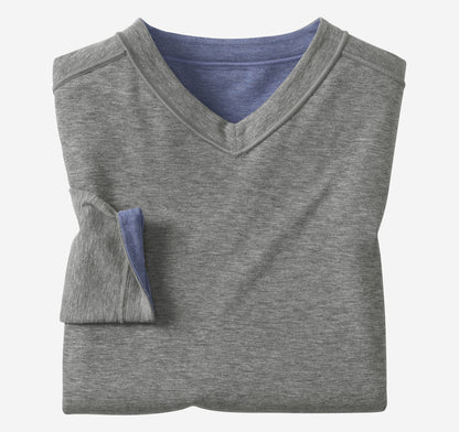 Johnston Murphy Men's Icon Reversible V-Neck Pullover