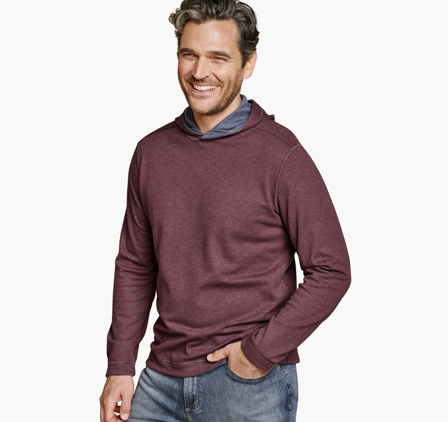 Johnston Murphy Men's Icon Reversible Hooded Pullover
