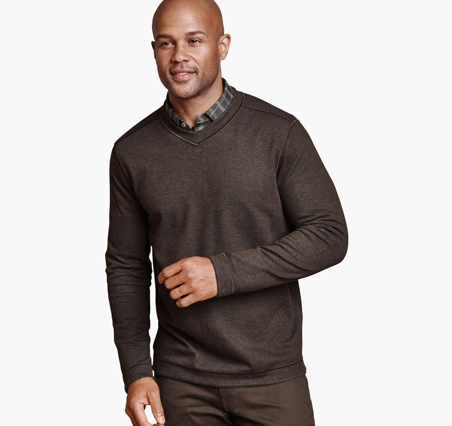 Johnston Murphy Men's Icon Reversible V-Neck Pullover
