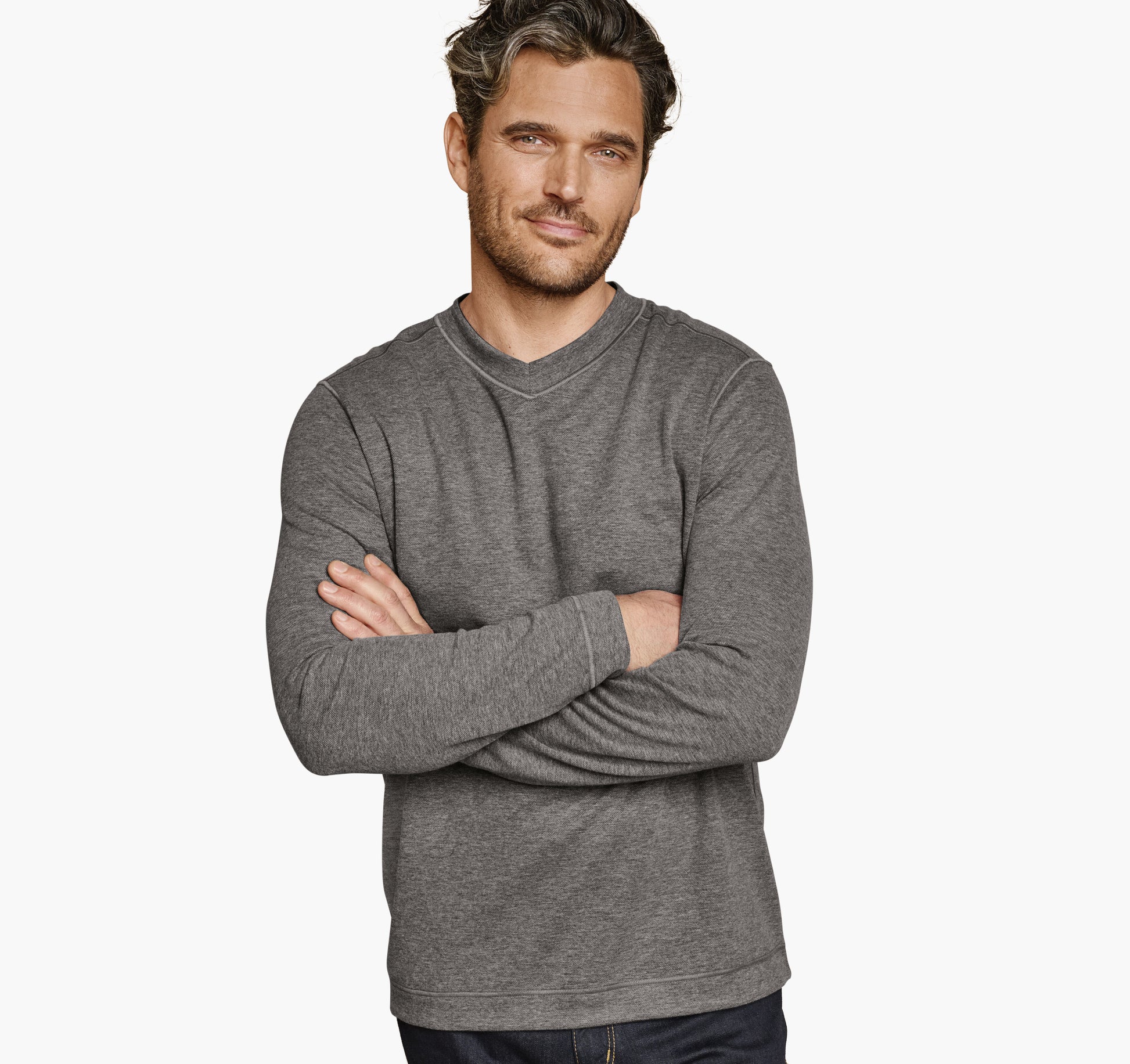 Johnston Murphy Men's Icon Reversible V-Neck Pullover