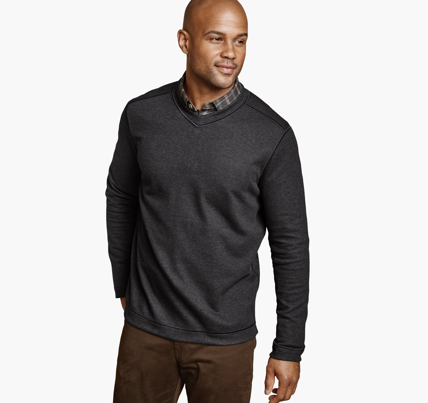 Johnston Murphy Men's Icon Reversible V-Neck Pullover