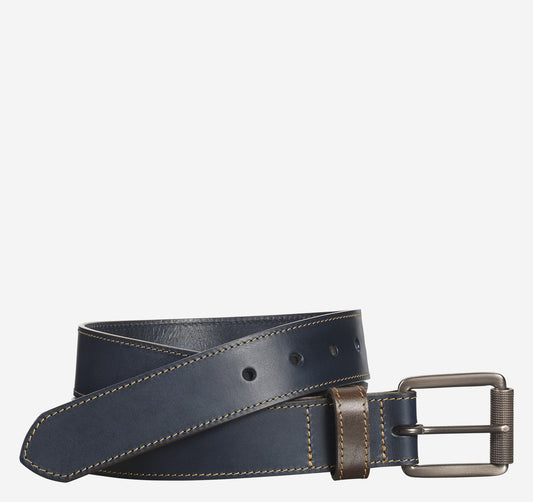 Johnston Murphy Men's Contrast Stitch Belt
