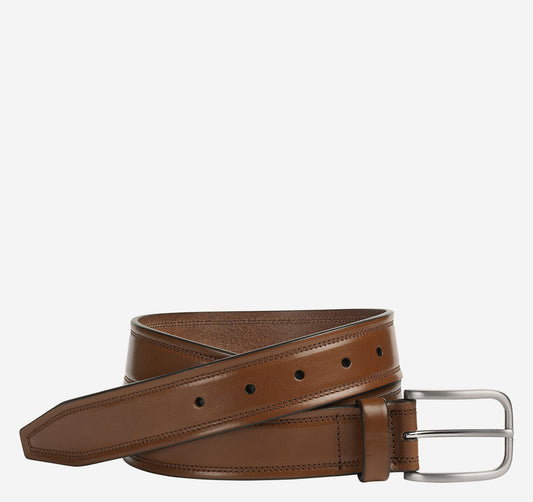 Johnston Murphy Men's Double Self-Stitch Belt